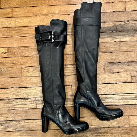 STUART WEITZMAN Buckley Over the Knee Leather Boots - Picture 8 of 12